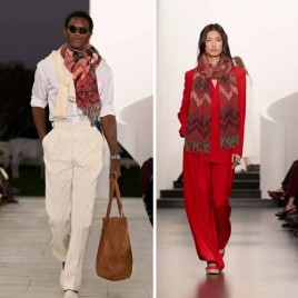 폴로랄프로렌 1990년 RRL 자카드 머플러