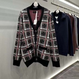 크롬하츠 캐시미어 체크 카디건