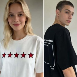 26ss 발렌시아가 Wardrobe 스타패치 라운드 반팔 티셔츠 2종 0129