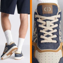 디올 오블리크 블루데님 업다운 스니커즈