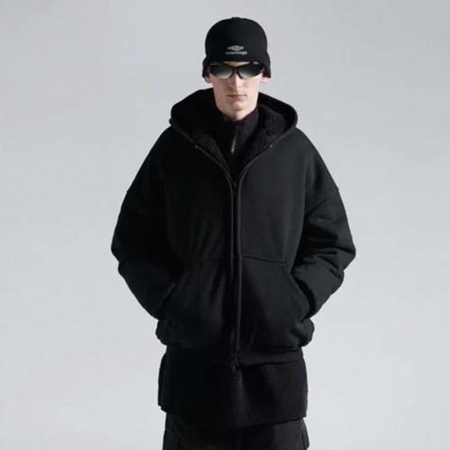 발렌시아가 스키웨어 블랙 후디집업