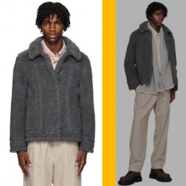 막스마라 테디노 테디 그레이 양털코트