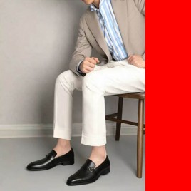 구찌 로고 인터로킹 레더 블랙 구두