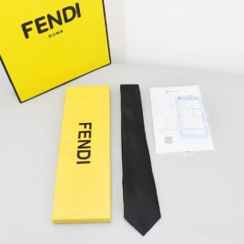 펜디 남성 블랙 실크 넥타이