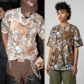 크롬하츠 x 나이키 녹타 리얼트리 프린트 반팔 티셔츠 0302