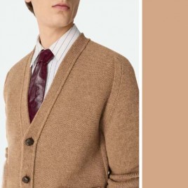 보테가베네타 브이넥 베이지 니트 카디건 0305