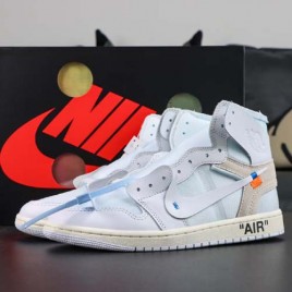 26ss 나이키 조던1 x 오프화이트 Alaska 레트로 하이탑 스니커즈 0308