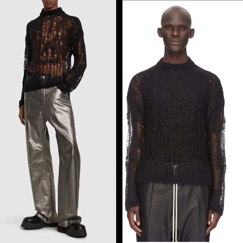 24FW 릭오웬스 hole 블랙 스웨터 0310