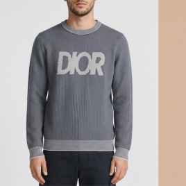 디올 로고 라운드 니트