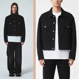 메종 마르지엘라 블랙 트러커 데님