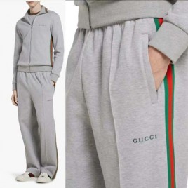구찌 웹 사이드 심 코튼 집업 스웨트 재킷 + 팬츠 세트 0318