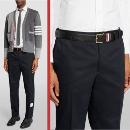 톰브라운 벨트 그로그랭 RWB 레더 루프 카프스킨