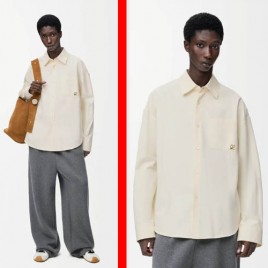 26ss 로에베 로고 Camisa En Algodon 셔츠 0327