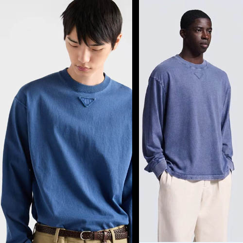 26ss 프라다 블루 롱 슬리브 0329