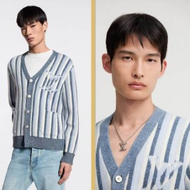 25ss 루이비통 스트라이프드 자카드 카디건 0401