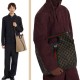 Gucci Giglio GG 캔버스 삼선 라지 토트 백